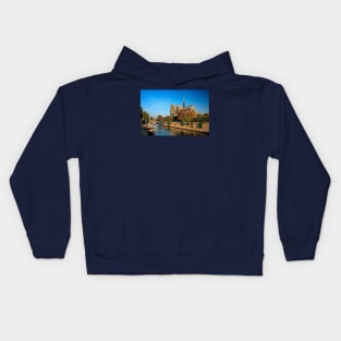 Notre-Dame and river Seine Kids Hoodie